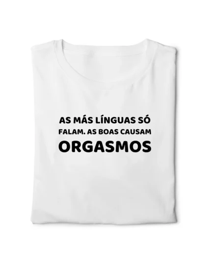 camiseta com frase engracada boas e mas linguas classico dobrada nohlahzy